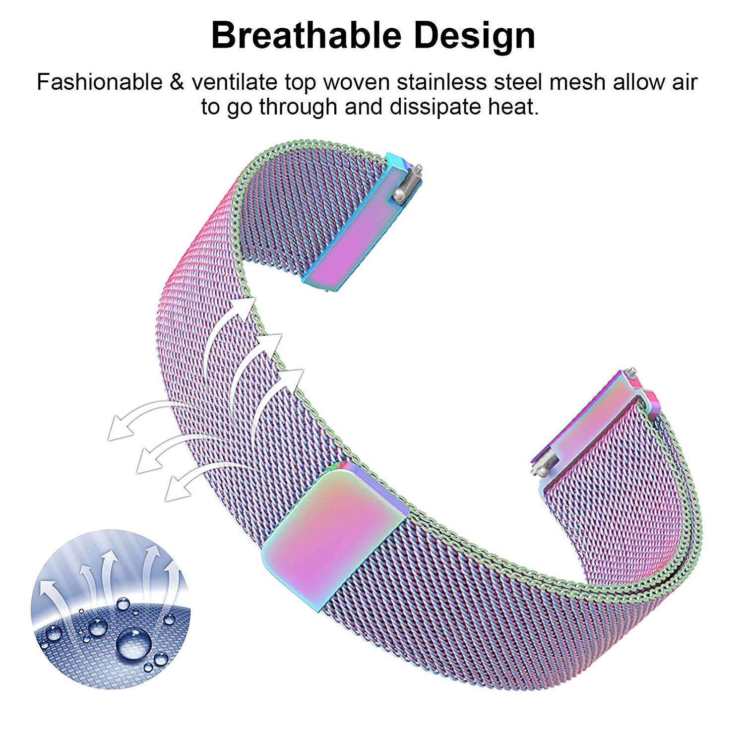 CBHW26 magnetische sluiting Milanese Loop horlogeband voor Huawei Watch GT