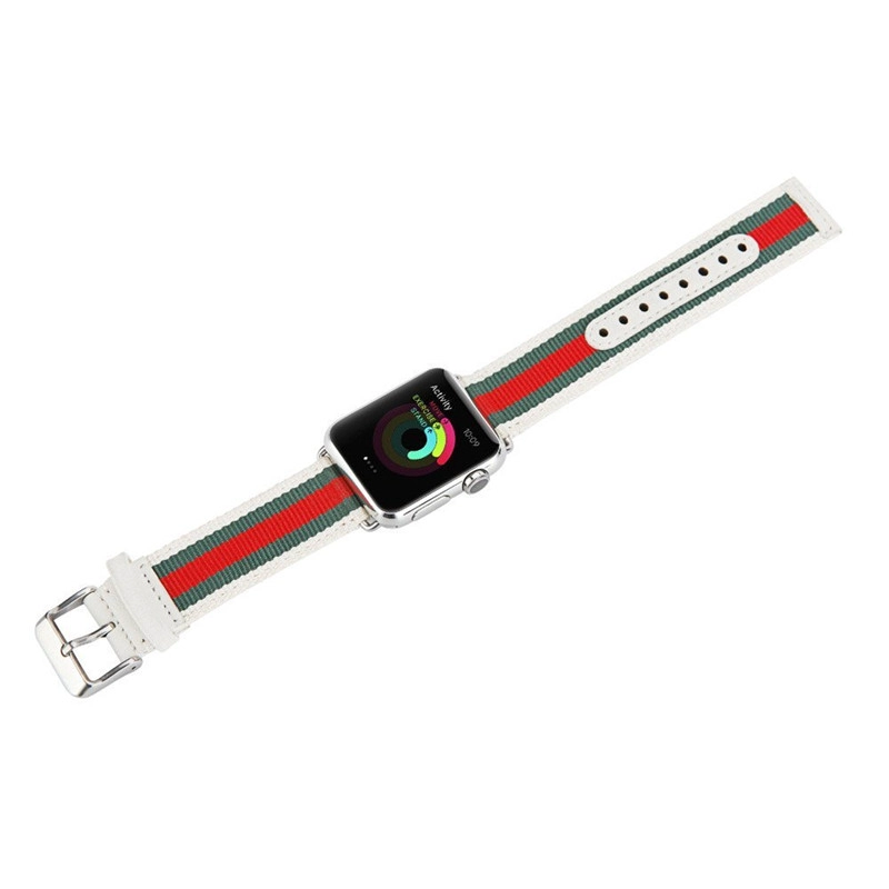 CBIW1010 Naylon Hakiki Deri Değiştirme Saat Kayışı Apple Ürünü İçin