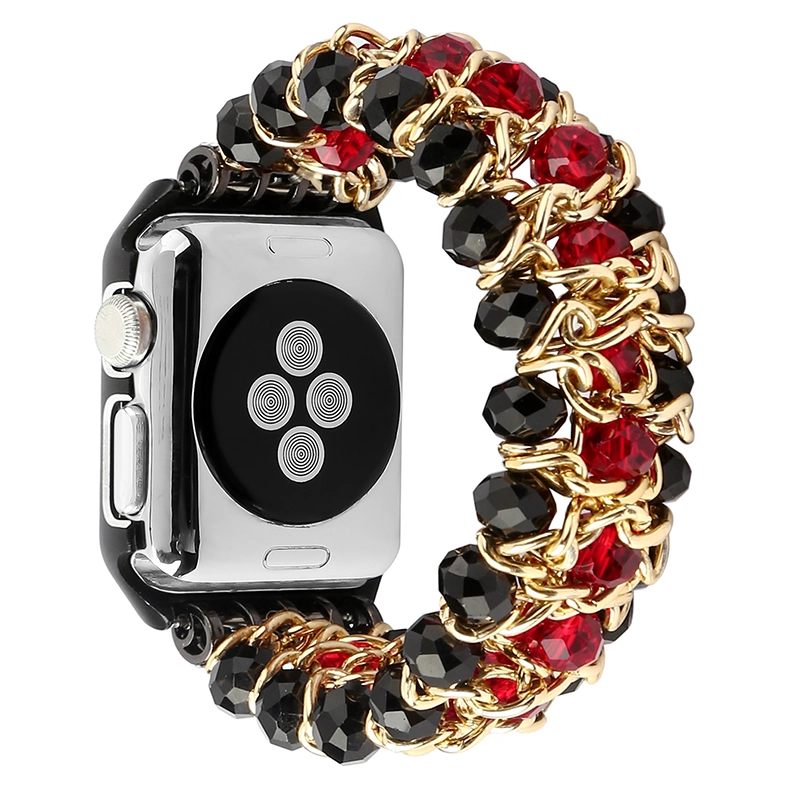 Pulsera moldeada elástica hecha a mano CBIW1013 con el tope protector del metal de Bling