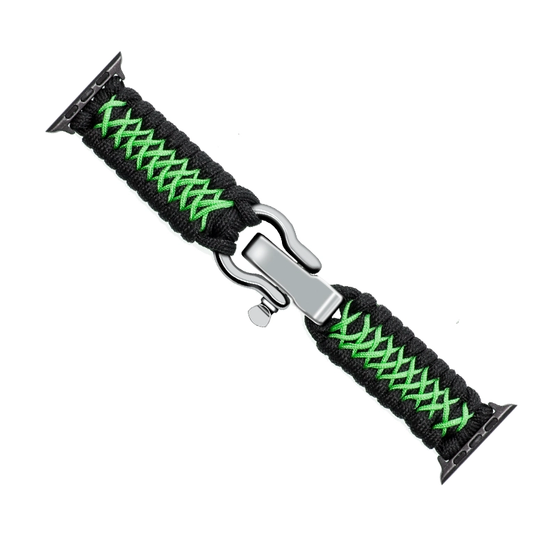 내구성 스틸 버클 CBIW1015 스포츠 짠 나일론 로프 Paracord 시계 밴드