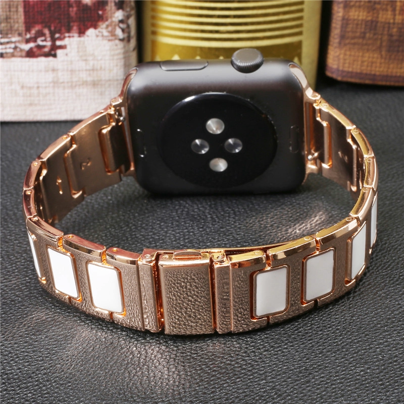 CBIW1016 Bracelet de remplacement en métal en céramique unique pour Apple Watch
