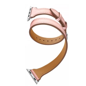CBIW102 جولة مزدوجة على شكل حرف T تصميم جلد طبيعي حزام ساعة لأبل iWatch
