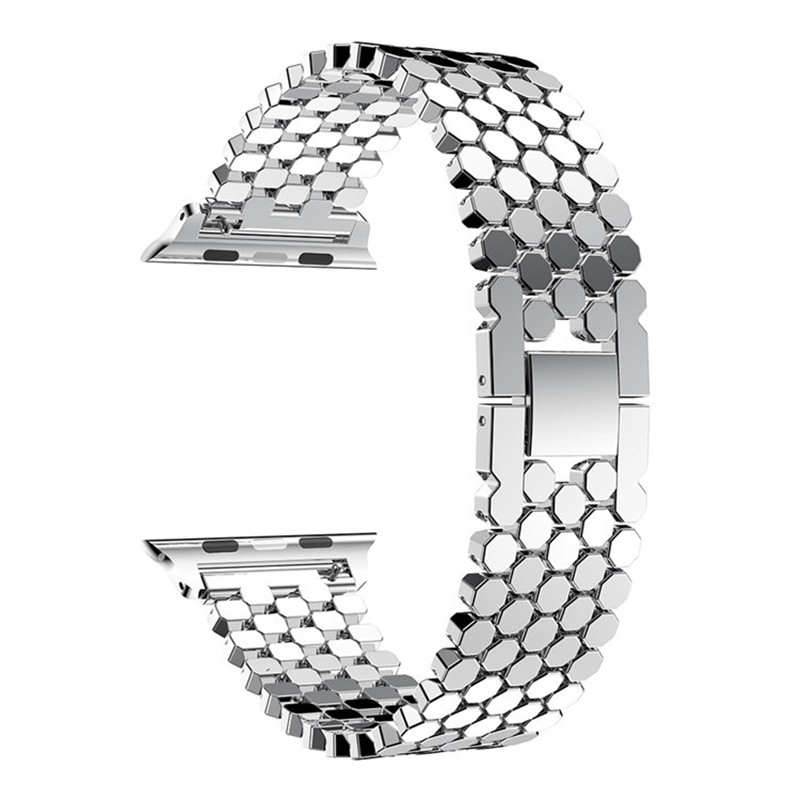 Cinturino astuto della catena di collegamento del metallo di lusso CBIW1029 per l'orologio di Apple