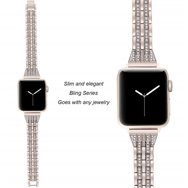 CBIW1031 Trendybay Luxus Schmuck Diamant Stahl Uhrenarmband für iWatch