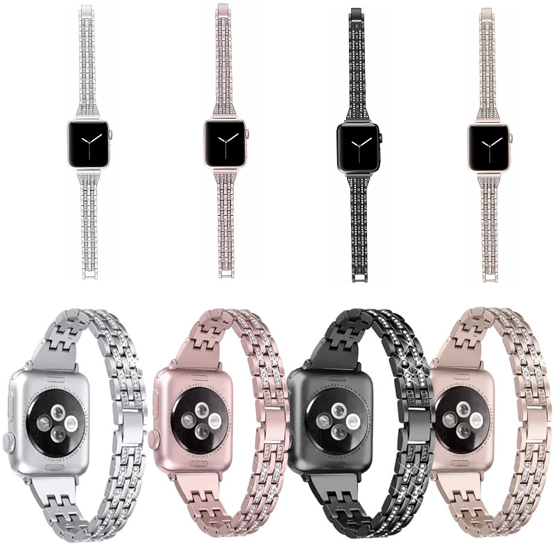CBIW1031 Trendybay Luxus Schmuck Diamant Stahl Uhrenarmband für iWatch