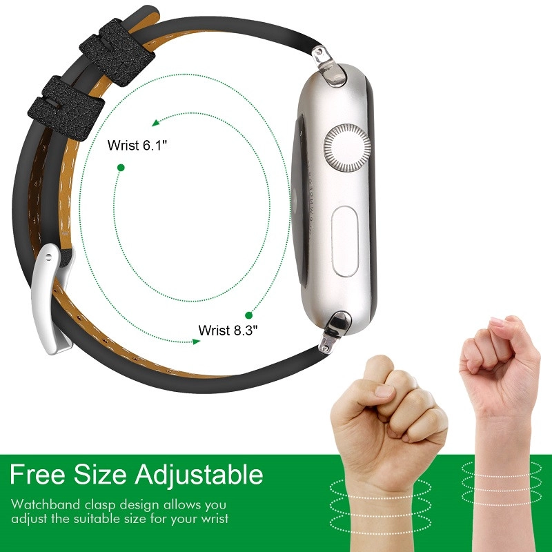 Apple Watch için CBIW104 Özel Hakiki Deri Yedek Kayış