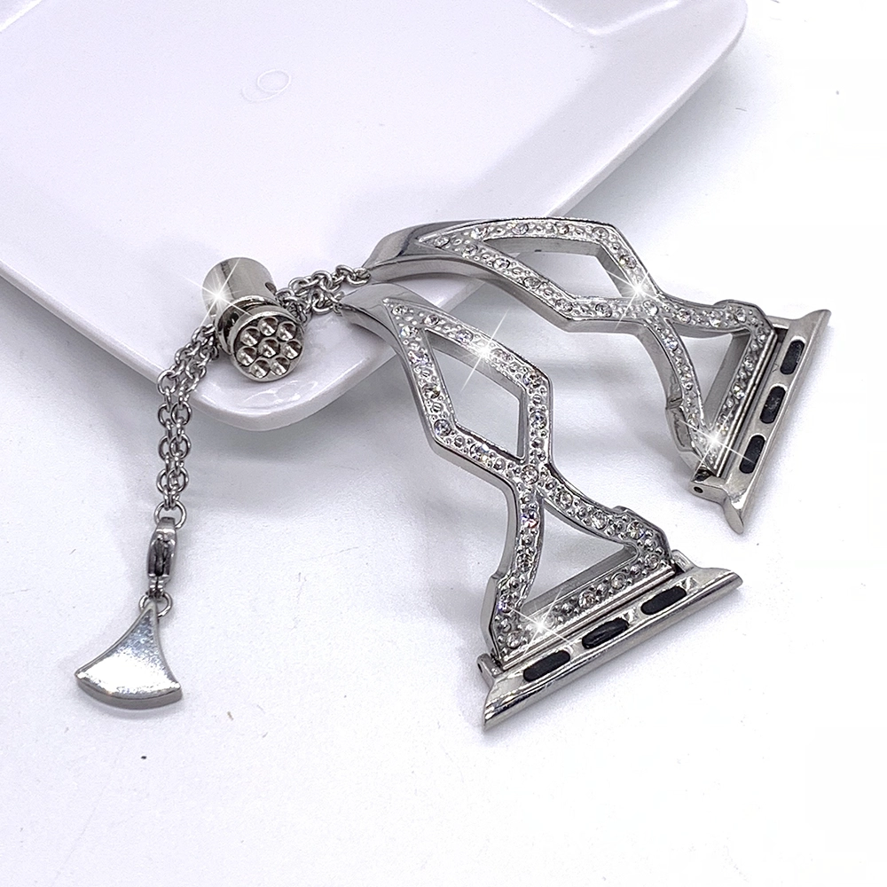 CBIW1045 Mujeres Rhinestones Bling Acero inoxidable Joyería Brazalete pulsera