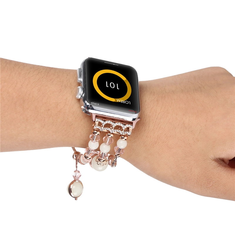 Correa elástica de la pulsera de la joyería moldeada luminosa de moda CBIW1052 para el iWatch
