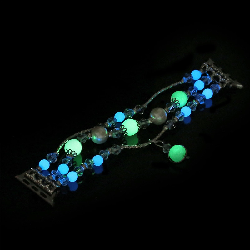 Correa elástica de la pulsera de la joyería moldeada luminosa de moda CBIW1052 para el iWatch