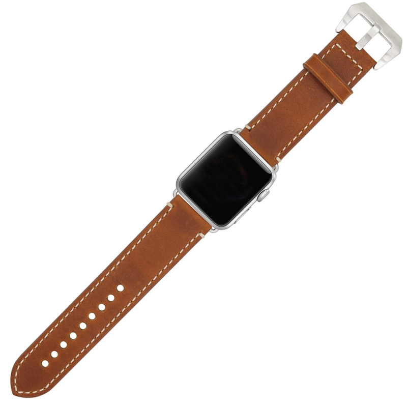 CBIW1056 Crazy Horse Pattern Genuine Leather Watch Band For Apple Watch