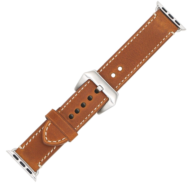 CBIW1056 Crazy Horse Pattern Genuine Leather Watch Band For Apple Watch