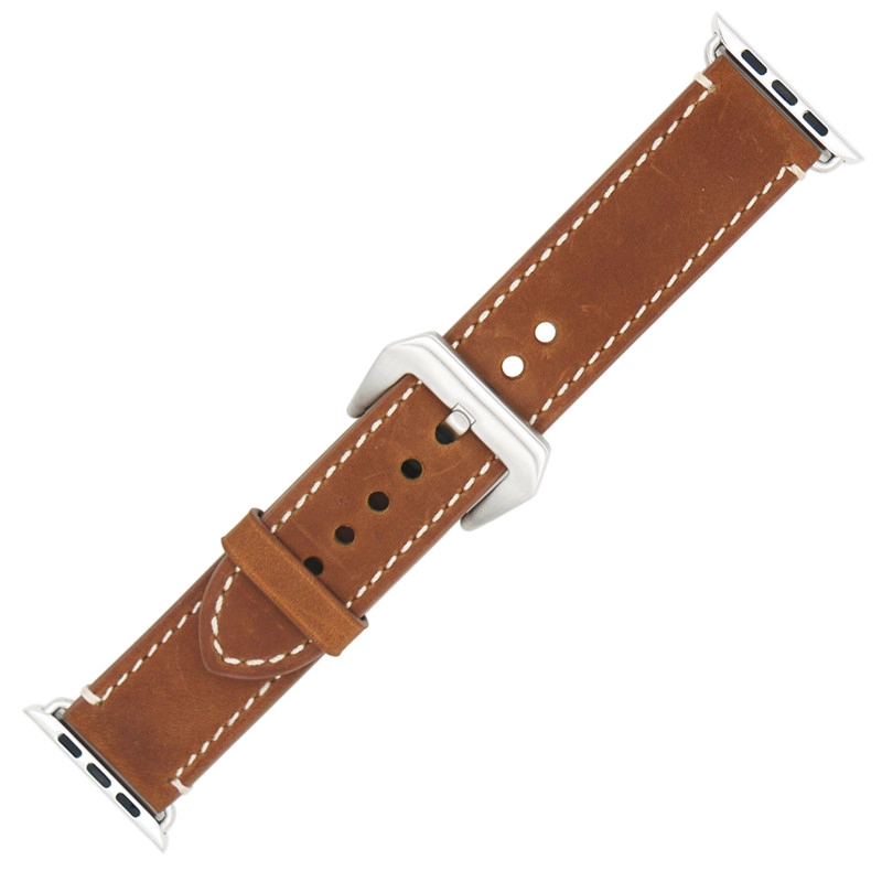 CBIW1056 Crazy Horse Pattern Genuine Leather Watch Band For Apple Watch