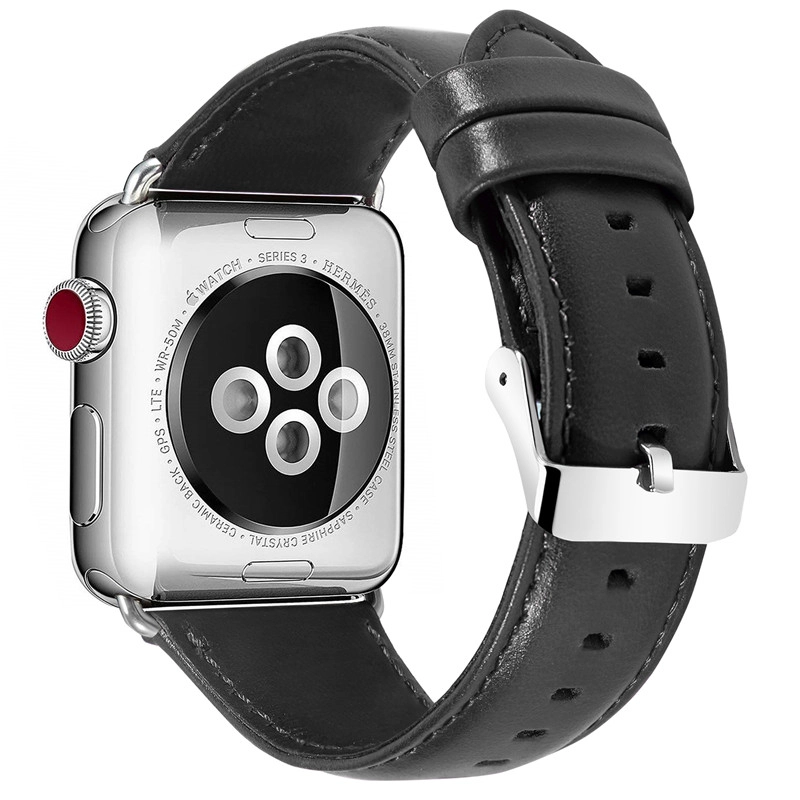 CBIW1057 Bracelet en cuir véritable avec motif Crazy Horse pour Apple Watch