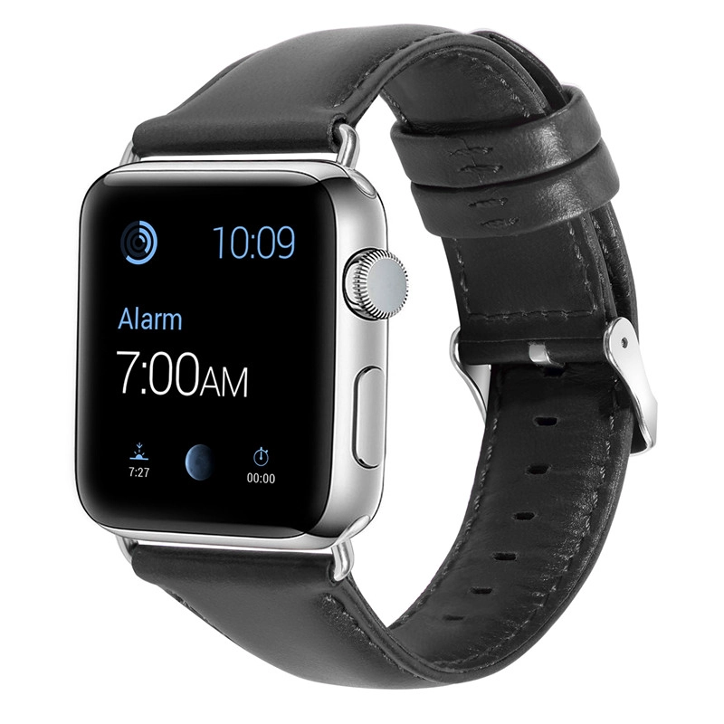 CBIW1057 Bracelet en cuir véritable avec motif Crazy Horse pour Apple Watch