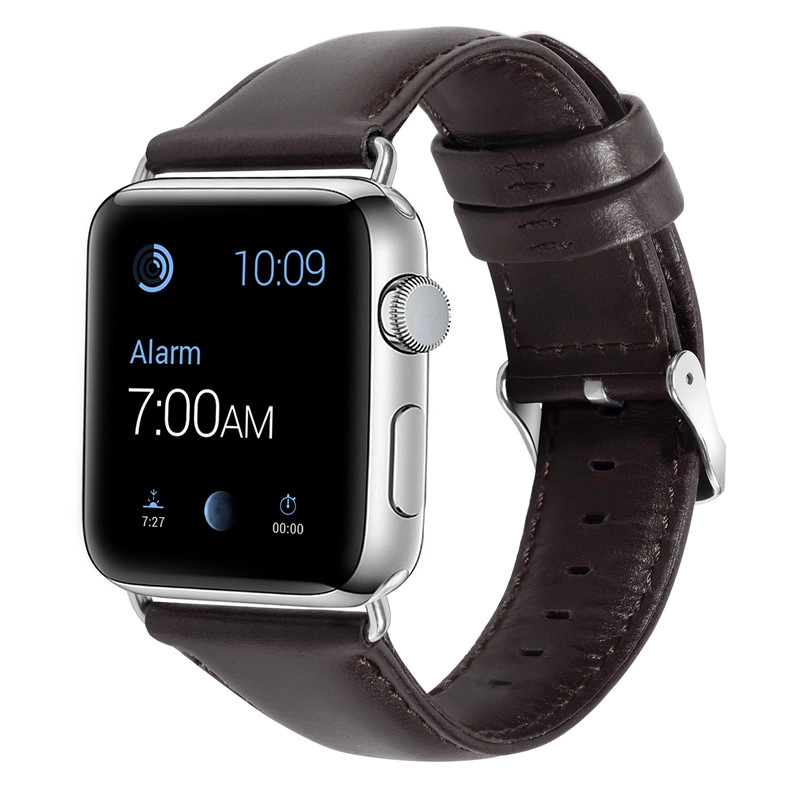 CBIW1057 Bracelet en cuir véritable avec motif Crazy Horse pour Apple Watch