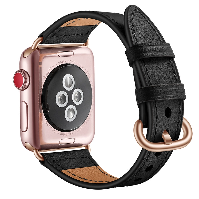 CBIW1060 Correa de cuero genuino Trendybay para banda de reloj Apple 4/3/2/1