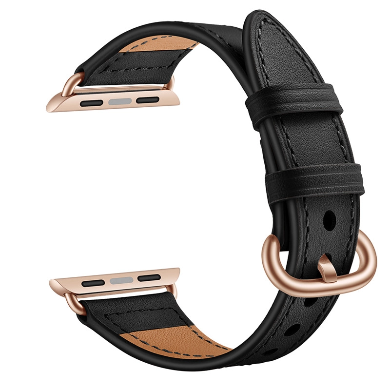 CBIW1060 Correa de cuero genuino Trendybay para banda de reloj Apple 4/3/2/1