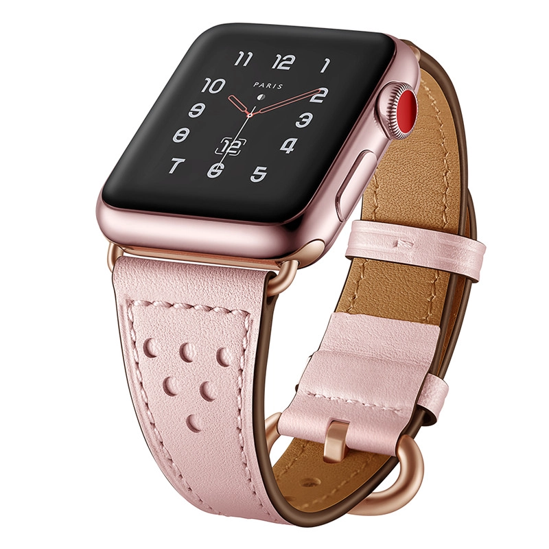 CBIW1060 Correa de cuero genuino Trendybay para banda de reloj Apple 4/3/2/1