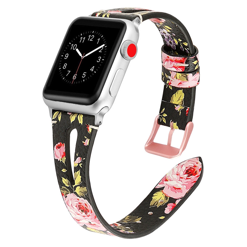 Apple Watch İçin CBIW130 İnce Nefes İnek Derisi Deri Kayış