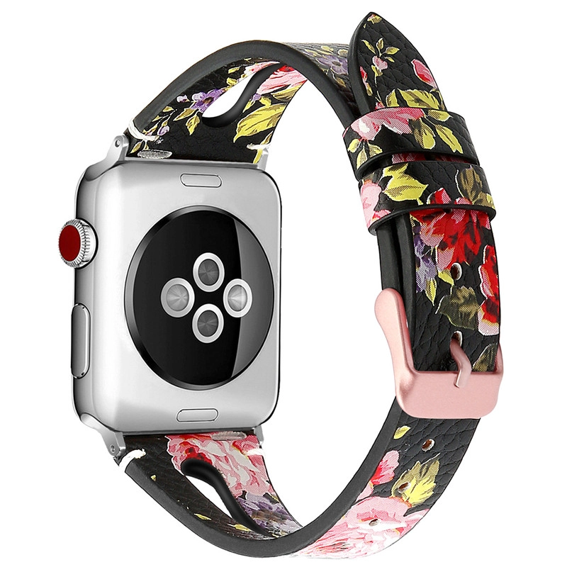 Apple Watch İçin CBIW130 İnce Nefes İnek Derisi Deri Kayış