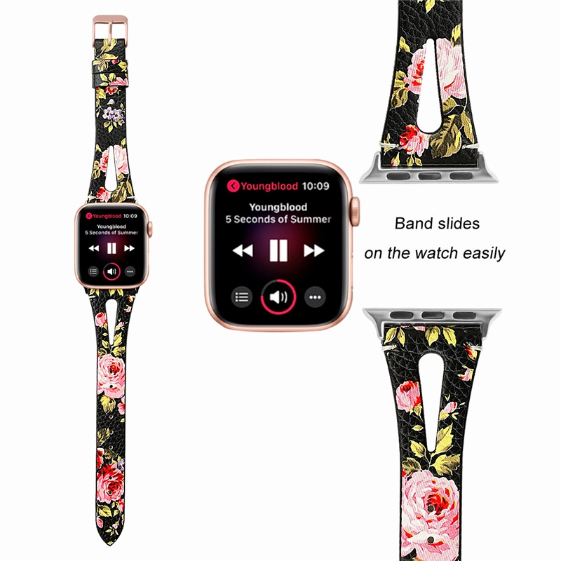 Apple Watch İçin CBIW130 İnce Nefes İnek Derisi Deri Kayış
