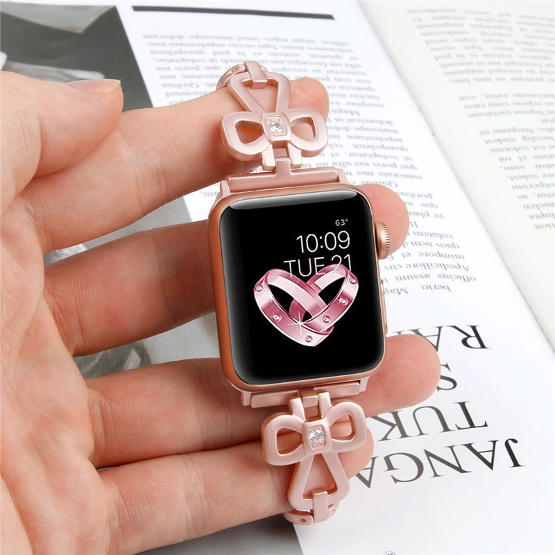 CBIW132 cinturino in acciaio con diamanti per strass in acciaio con diamanti per Apple Watch 1 2 3
