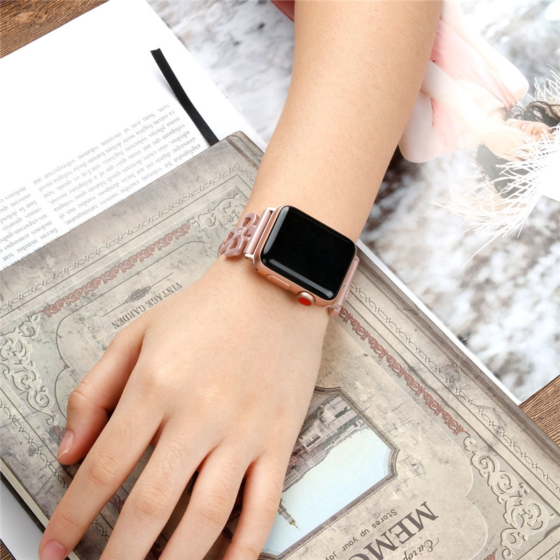 CBIW132 cinturino in acciaio con diamanti per strass in acciaio con diamanti per Apple Watch 1 2 3