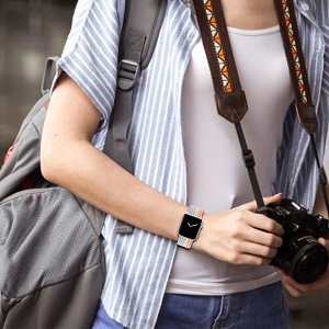 CBIW153 Sport Loop Nylon Strap para Apple Watch con cierre de velcro