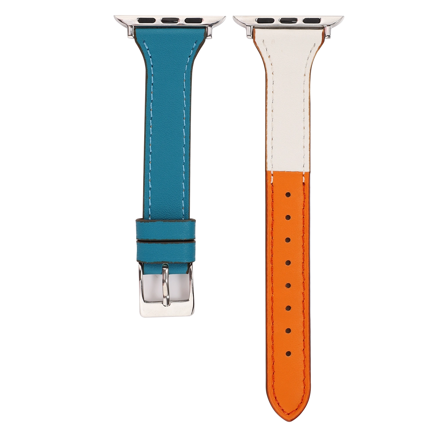 CBIW204 سليم رقيق جلد طبيعي حزام ساعة معصم لـ iWatch Series 6 5 4 3 SE معصم