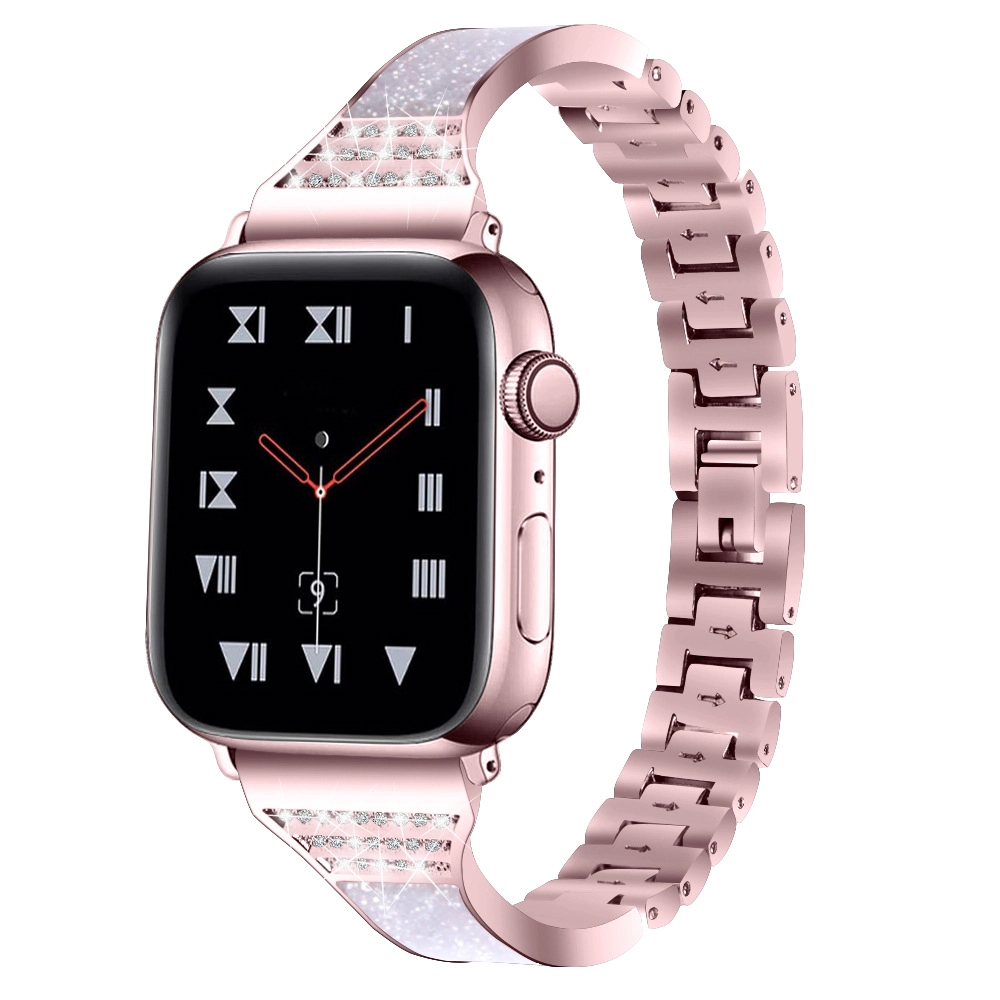 CBIW213 Fashion Bling Rhinestone Metal Watch Bands For Apple Watch Series 5 4 3 2 1