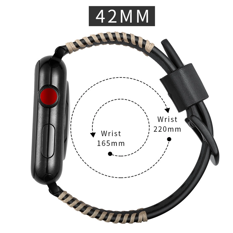 CBIW22 Apple Watch Classic Vintage Style Pulsera de cuero hecha a mano