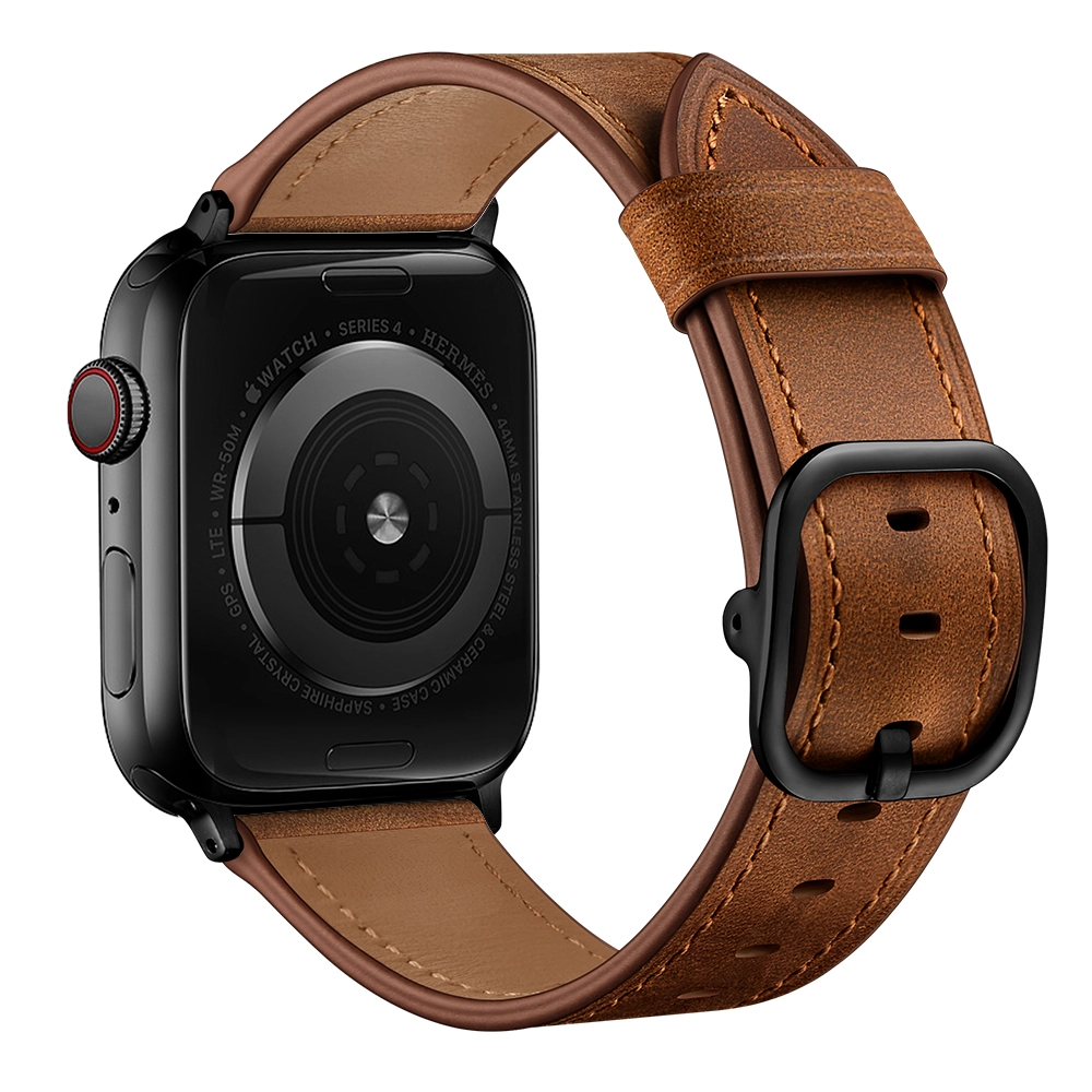CBIW235 Crazy Horse wzór design skórzane opaski zegarkowe dla Apple Watch Ultra Series 8 7 SE 6 5 4 3