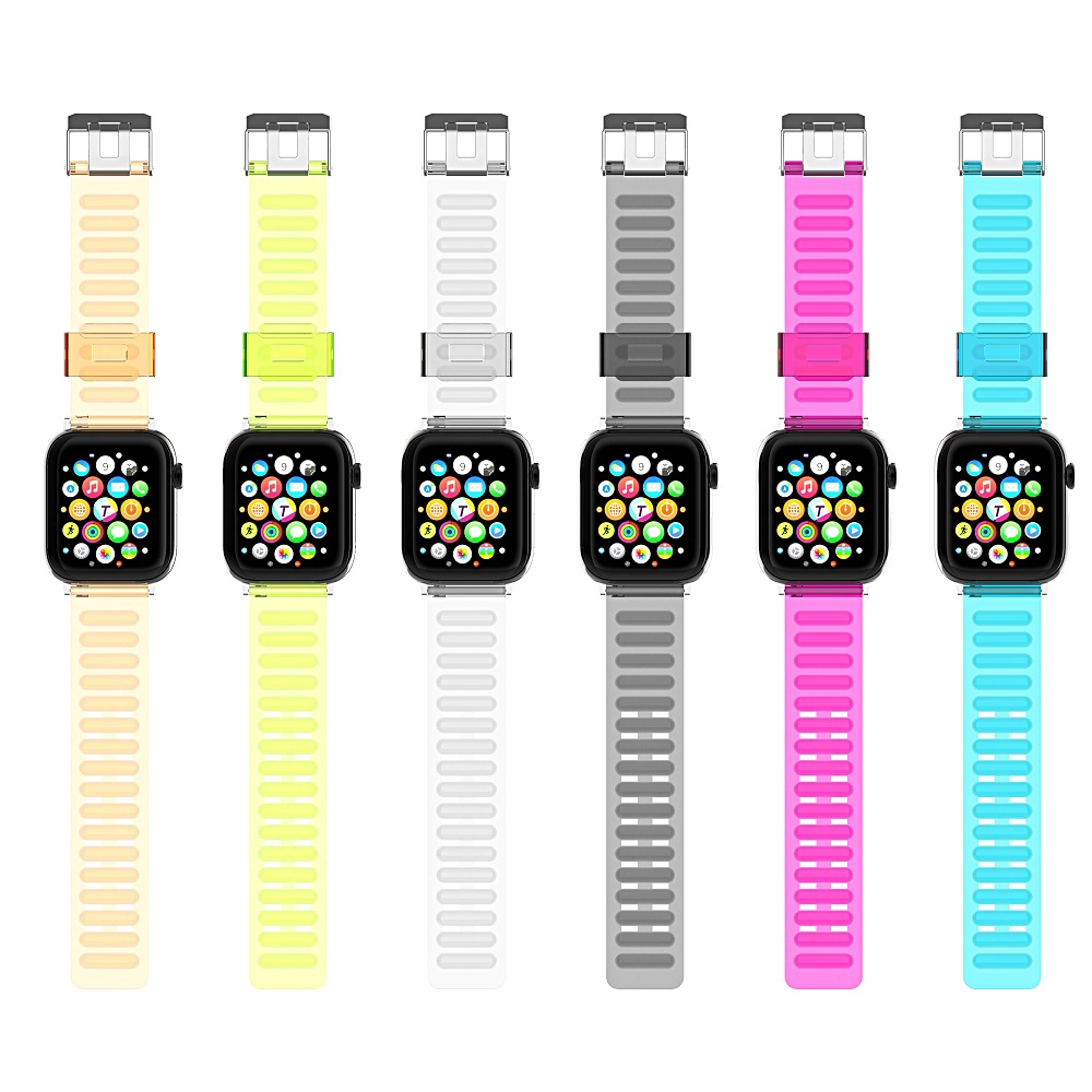 CBIW250 TRANSPARENTE TRANSPARENTE TPU RELOJ DE RELOJ DE RELOJ DE PULSERA PARA LA SERIE DE MIRADA DE Apple 6 5 4 3 SE 38mm 42mm 40mm 44mm