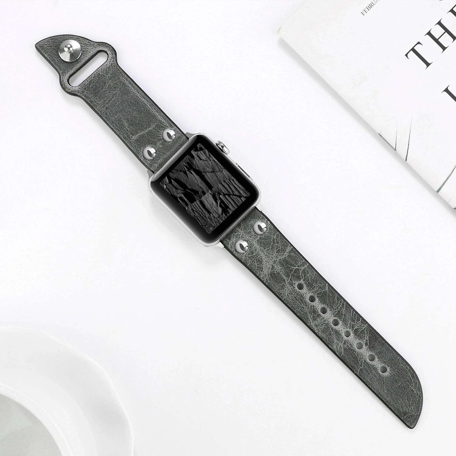CBIW255 Großhandel Echtes Leder Schleife Strap für Apple Watch-Band