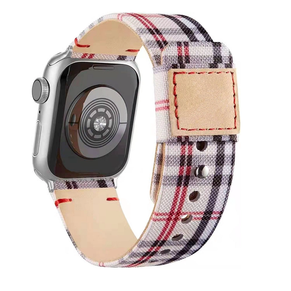 CBIW257 Tela de venta caliente de la tela de la lona Correa de reloj para iWatch 38mm 40mm 42mm 44mm