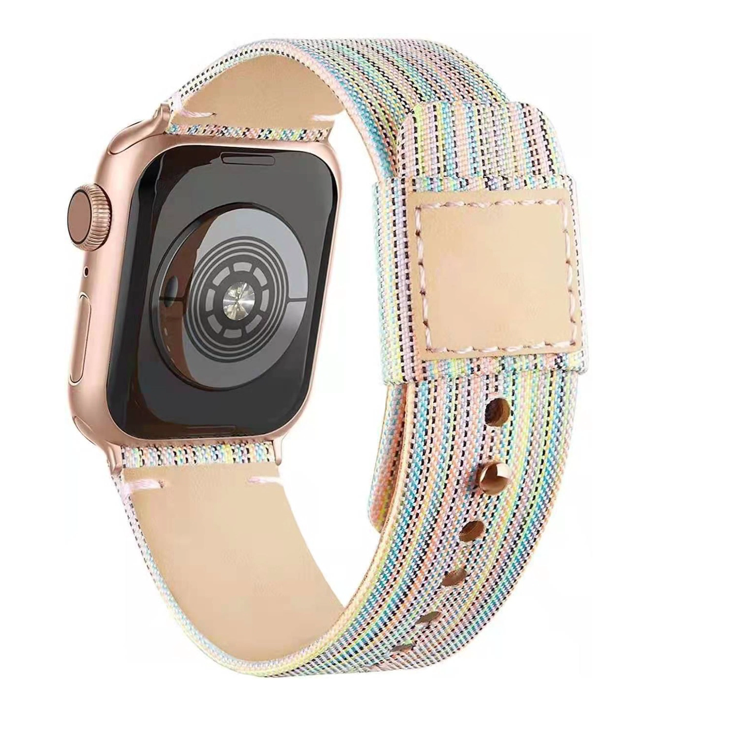 CBIW257 Tela de venta caliente de la tela de la lona Correa de reloj para iWatch 38mm 40mm 42mm 44mm