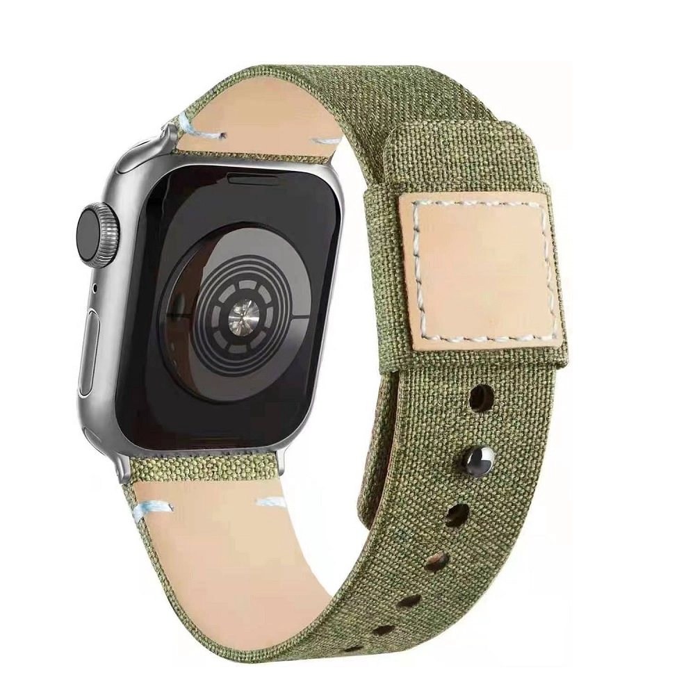 CBIW257 Tela de venta caliente de la tela de la lona Correa de reloj para iWatch 38mm 40mm 42mm 44mm