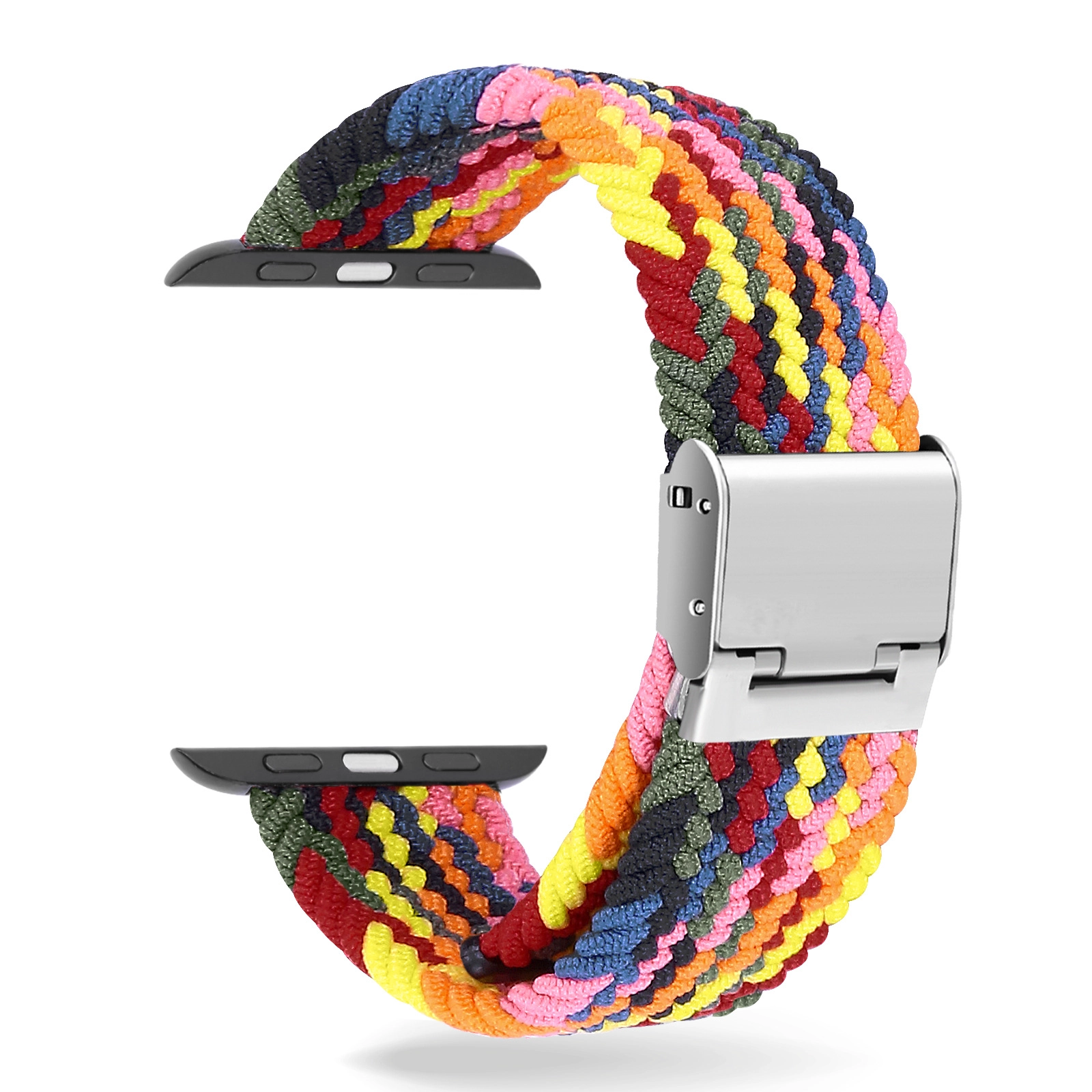 CBIW260 Elásticos ajustables Elastsics Muñequeras Bandas de bucle de nylon solitario trenzado para iWatch Series 6/5/4/3/2/1