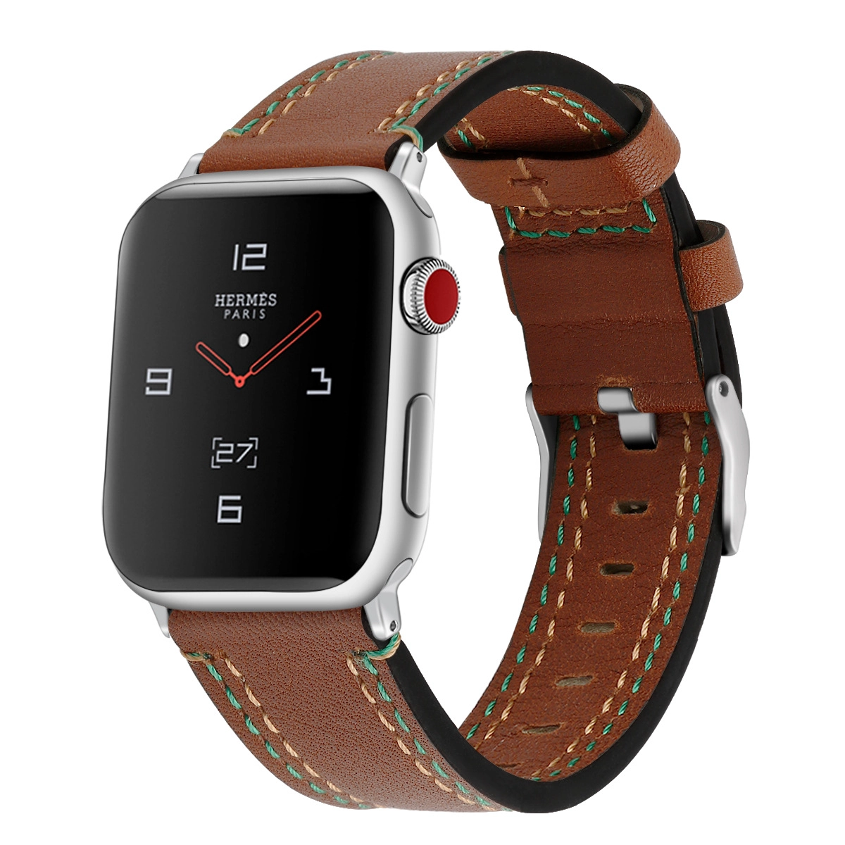 CBIW261 Womens Mes Genuine Leather Strap For Apple Watch Series SE 6 5 4 3 44mm 40mm 42mm 38mm