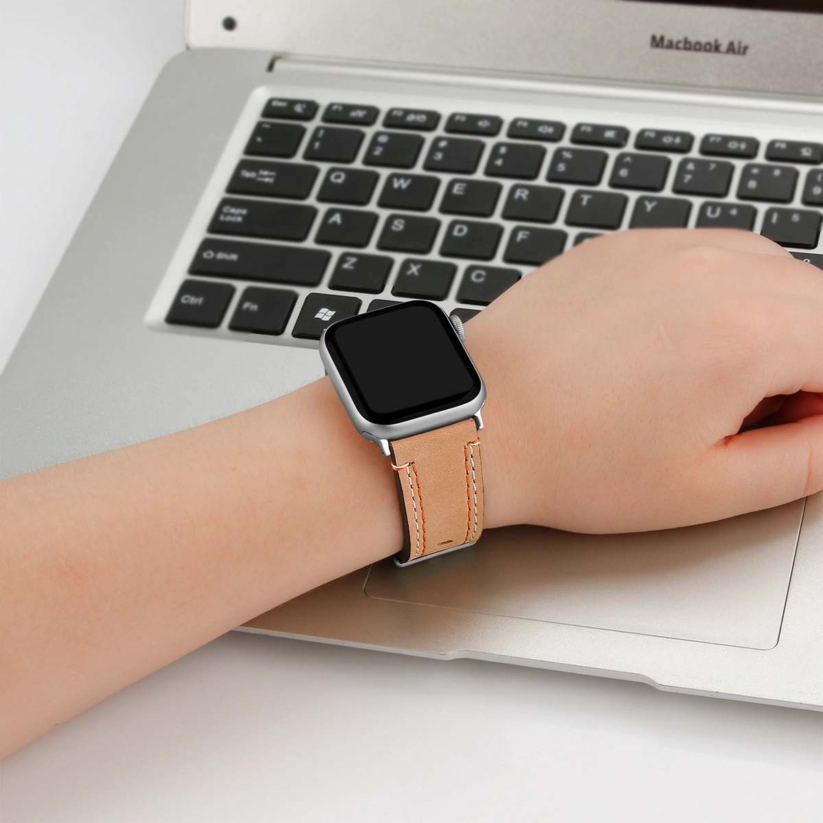 CBIW261 Womens Mes Genuine Leather Strap For Apple Watch Series SE 6 5 4 3 44mm 40mm 42mm 38mm