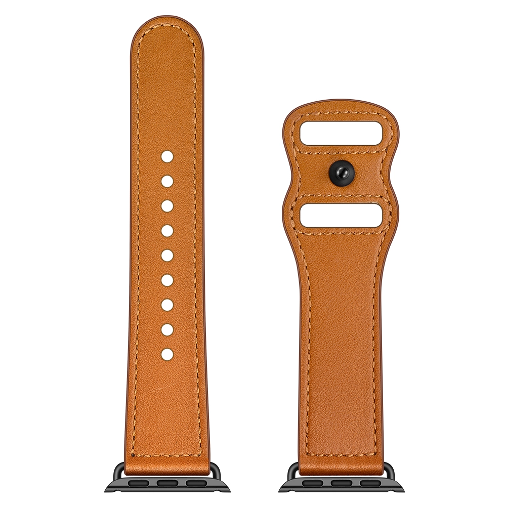 CBIW263 Top Grain Genuine Leather Watch Band Watchband For Apple Series 3 4 5 6 SE Watch Straps