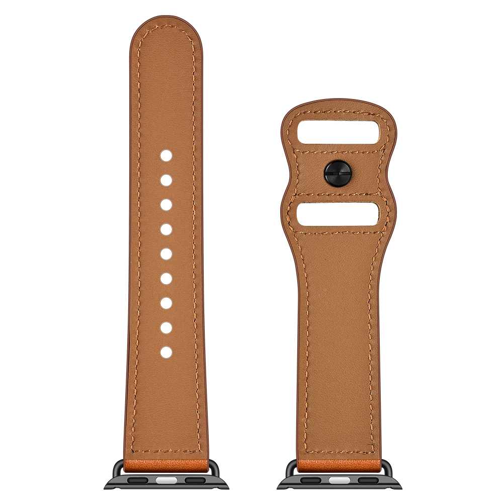 CBIW263 Top Grain Genuine Leather Watch Band Watchband For Apple Series 3 4 5 6 SE Watch Straps