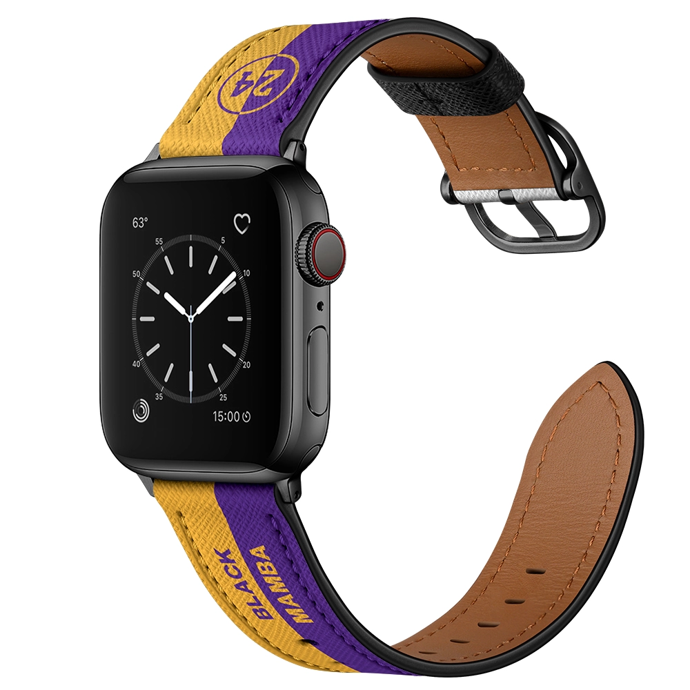 CBIW264 Impresión de diseñador Banda de reloj de cuero genuina para Apple Watch 49 mm 45 mm 41 mm 44 mm 40 mm 42 mm 38 mm