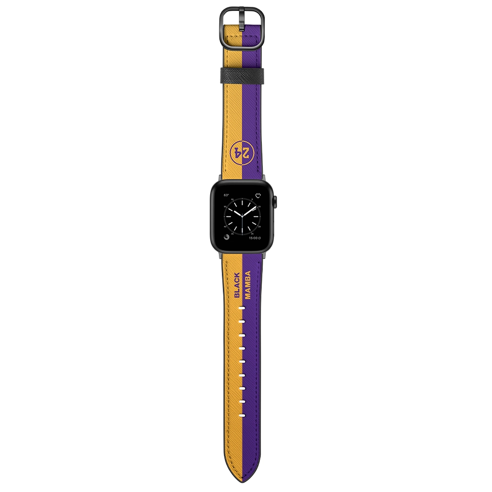 CBIW264 Diseñador de lujo Impresión de cuero genuino Correa de reloj para la correa de la banda de reloj de Apple 42mm 38mm 40mm 44mm