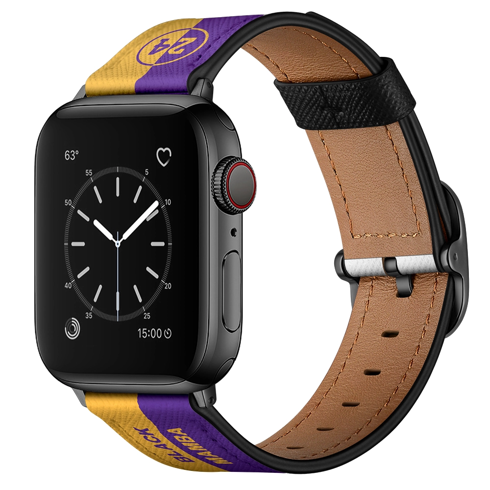 CBIW264 Diseñador de lujo Impresión de cuero genuino Correa de reloj para la correa de la banda de reloj de Apple 42mm 38mm 40mm 44mm