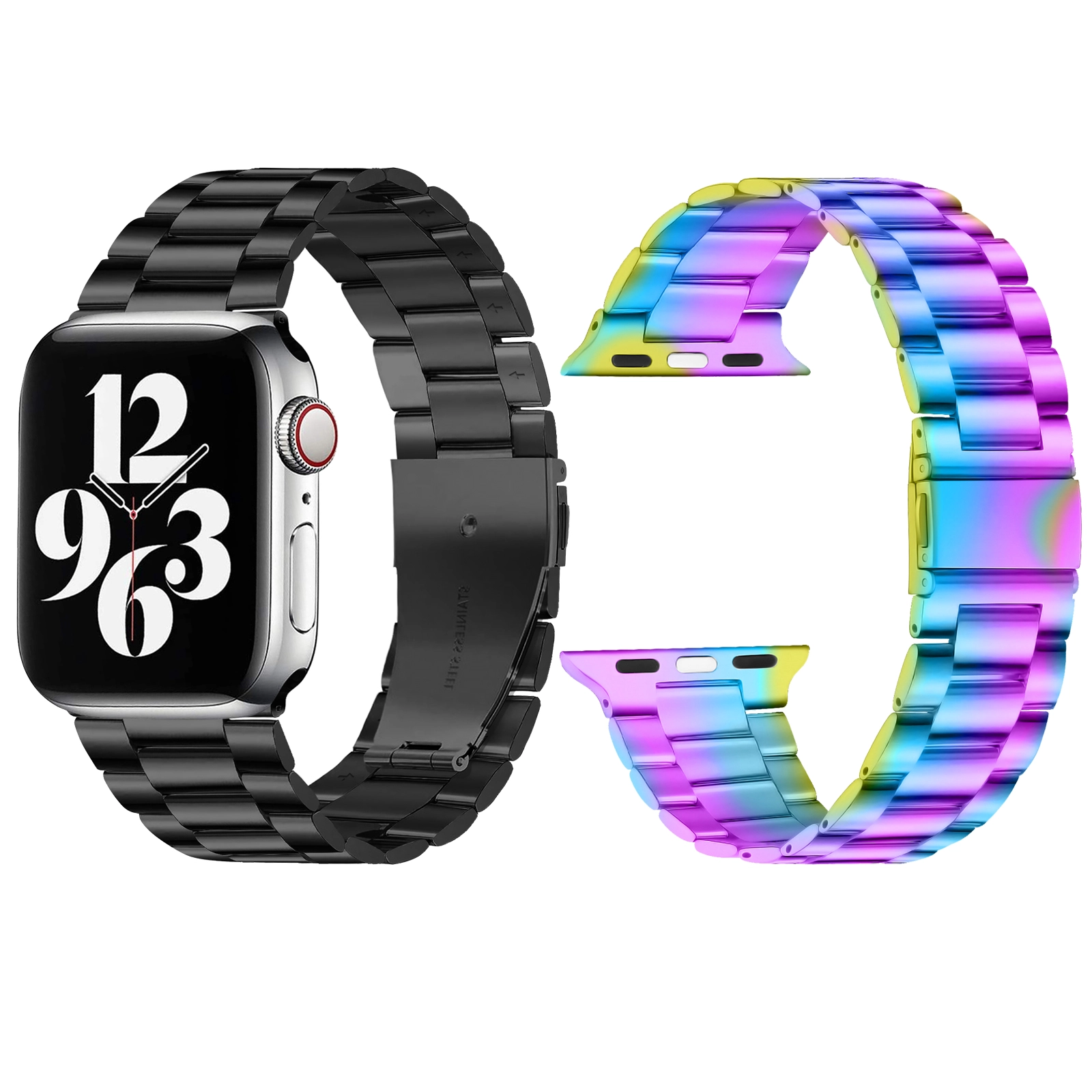 CBIW269 Metalowe Łańcuchowe Linki Bransoletka Zegarek Ze Stali Nierdzewnej Pasek do zespołów Apple Watch Bands 38mm 40mm 44mm 44mm Opaska na IWATCH SE 6 5 4 3