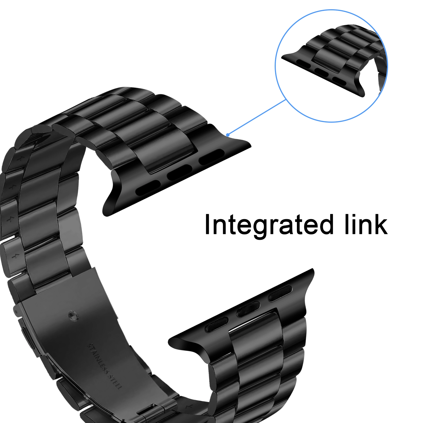 CBIW269 Metalowe Łańcuchowe Linki Bransoletka Zegarek Ze Stali Nierdzewnej Pasek do zespołów Apple Watch Bands 38mm 40mm 44mm 44mm Opaska na IWATCH SE 6 5 4 3