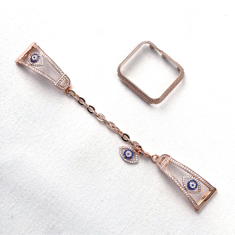 CBIW272 Bling Diamond Ze Stali Nierdzewnej Metalowy Pasek na rękę do Iwatch Series SE 6 5 4 3 2 1