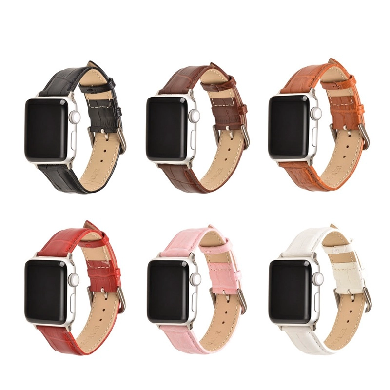 CBIW277 Кожаная кожаная кожаная кожаная ремень ремешок для серии IWATCH 5 6 SE 4 3