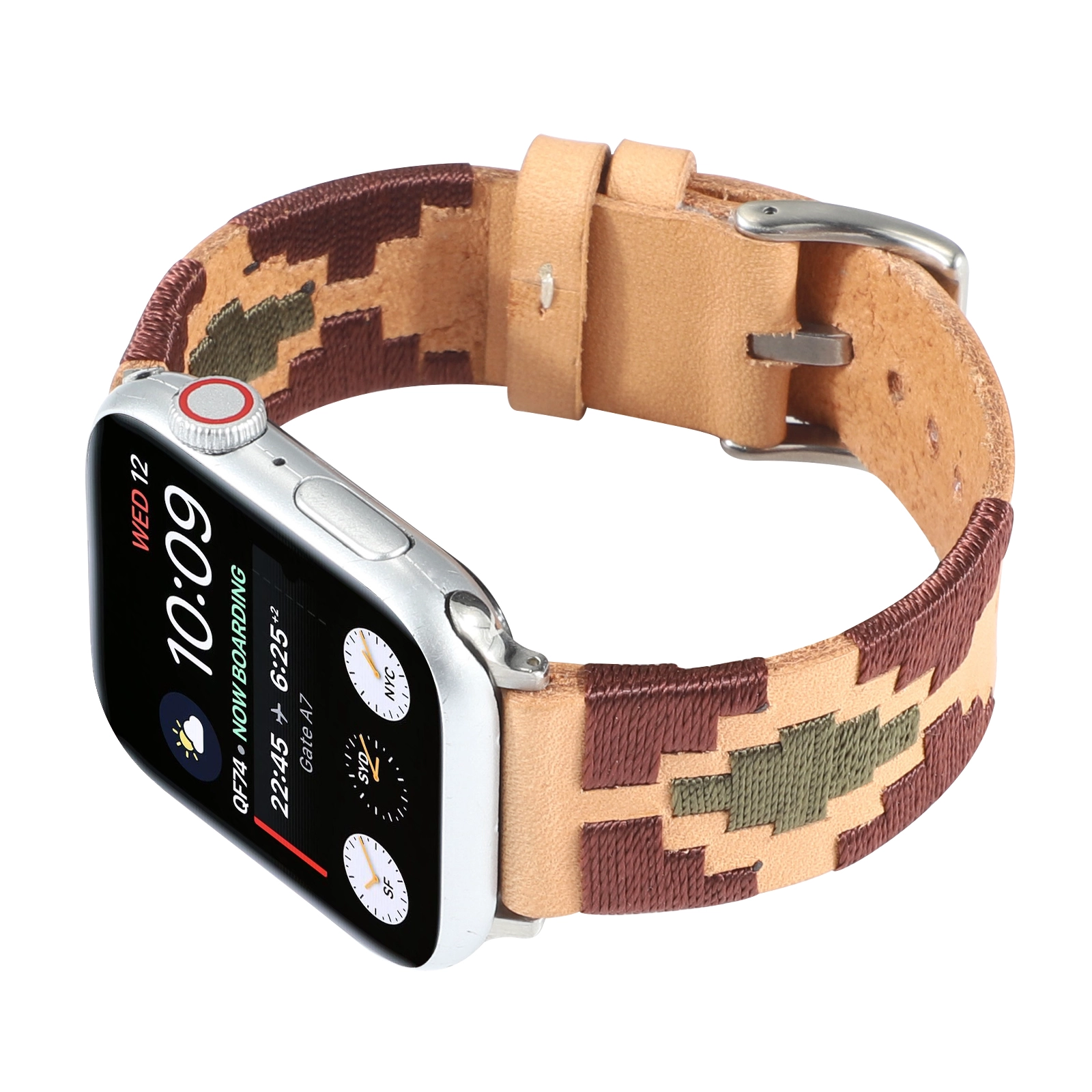 CBIW285 Factory Wholesale Handmade Braided Leather Vintage Watch Strap For Apple Watch Band 38 40 42 44 mm
